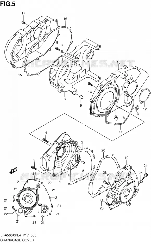 CASING Suzuki QUAD 500 KINGQUAD 2015  LT-A500XP L4/LT-A500XPZ L4 (P17)