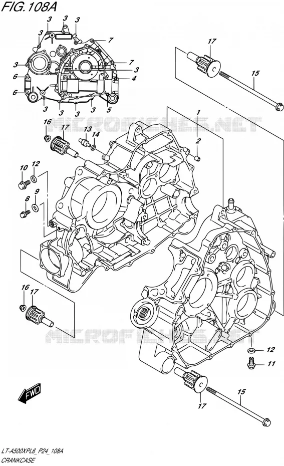 CASING Suzuki QUAD 500 KINGQUAD 2016  LT-A500XP L6 (P24)