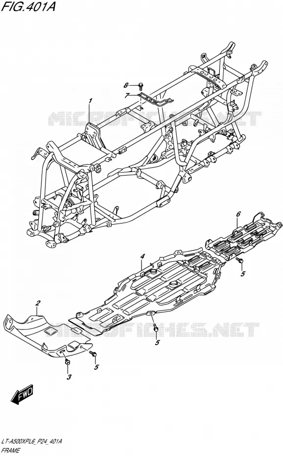 FRAME Suzuki QUAD 500 KINGQUAD 2016  LT-A500XP L6 (P24)