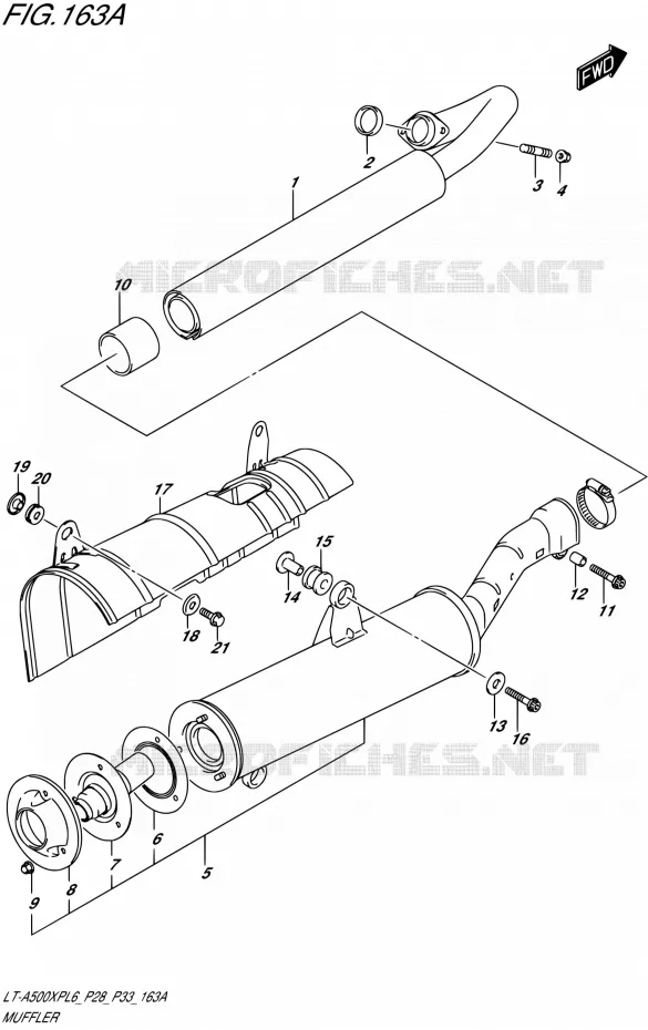 GELUIDDEMPER Suzuki QUAD 500 KINGQUAD 2016  LT-A500XP L6/LT-A500XPZ L6 (P28,P33)