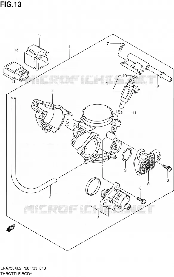 GASKLEPHUIS Suzuki QUAD 750 KINGQUAD 2012  LT-A750X L2/LT-A750XZ L2 (P03,P28,P33)