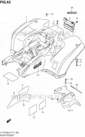 ACHTERSPATBORD (LT A750XL2 P17) voor Suzuki KINGQUAD 750 2012