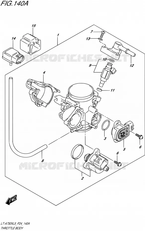 GASKLEPHUIS Suzuki QUAD 750 KINGQUAD 2015  LT-A750X L5 (P24)