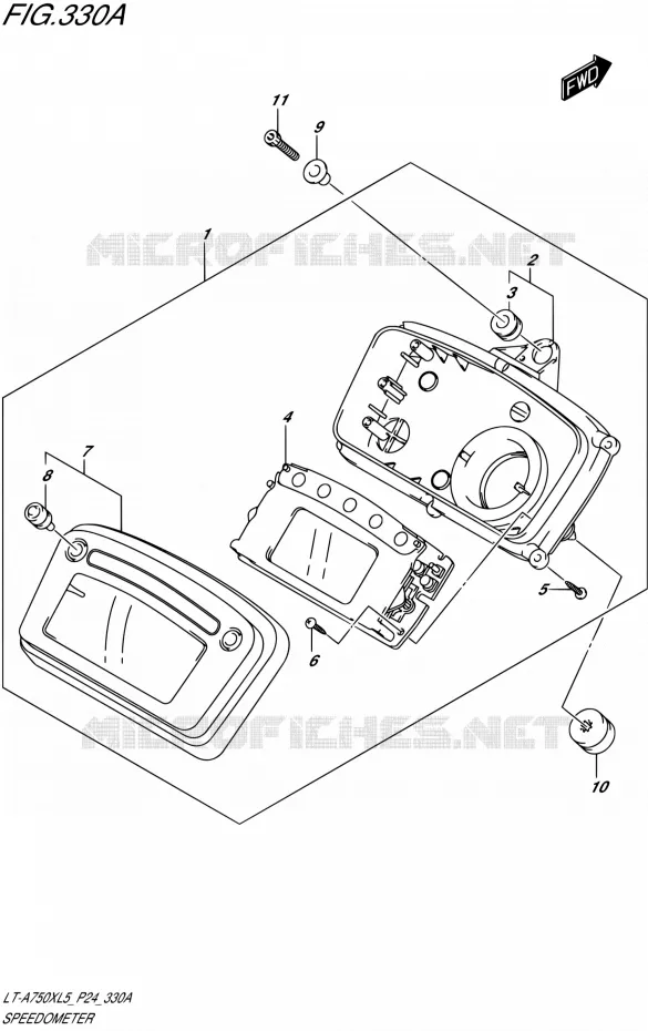 SNELHEIDSMETER Suzuki QUAD 750 KINGQUAD 2015  LT-A750X L5 (P24)