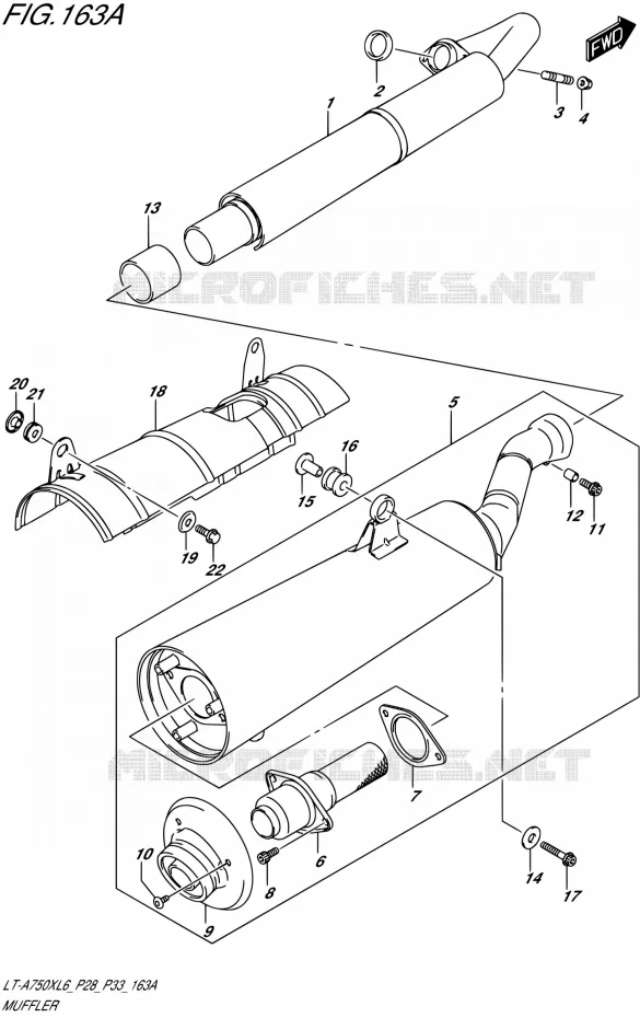 GELUIDDEMPER Suzuki QUAD 750 KINGQUAD 2016  LT-A750X L6/LT-A750XZ L6 (P28,P33)