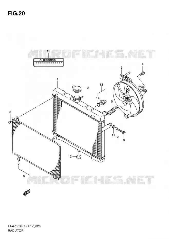 RADIATOR Suzuki QUAD 750 KINGQUAD 2010  LT-A750XP L0 (P17,P24)