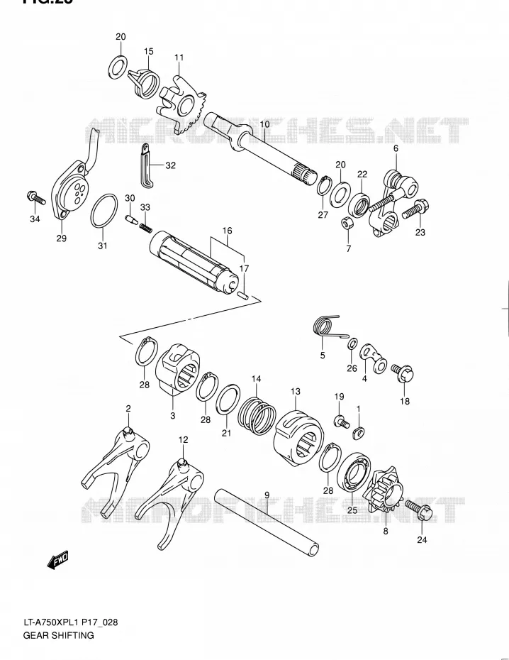 SCHAKELEN ASSY Suzuki QUAD 750 KINGQUAD 2011  LT-A750XP L1 (P17,P24)