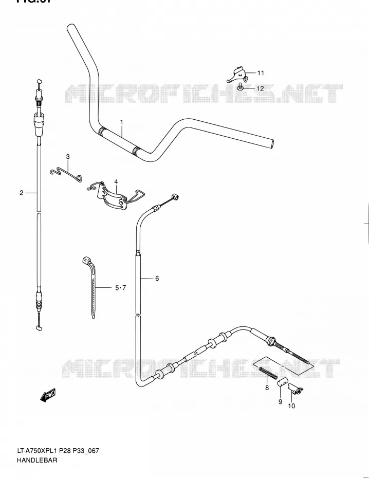 STUUR Suzuki QUAD 750 KINGQUAD 2011  LT-A750XP L1/LT-A750XPZ L1 (P02,P28,P33)