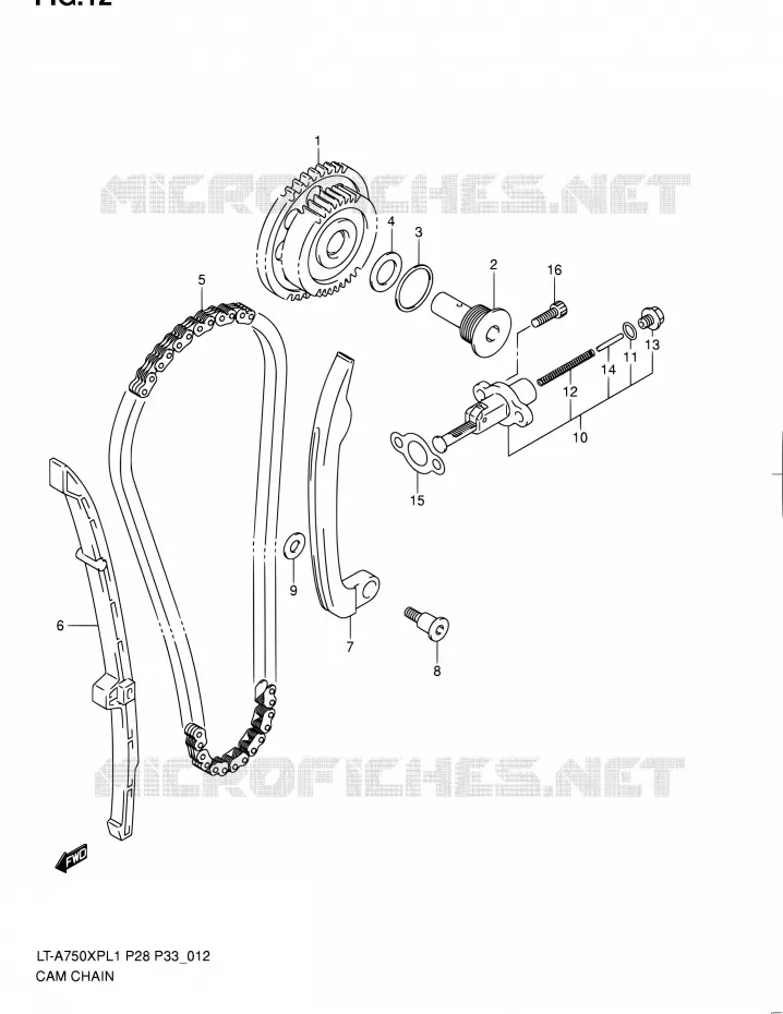 TIMING Suzuki QUAD 750 KINGQUAD 2011  LT-A750XP L1/LT-A750XPZ L1 (P02,P28,P33)