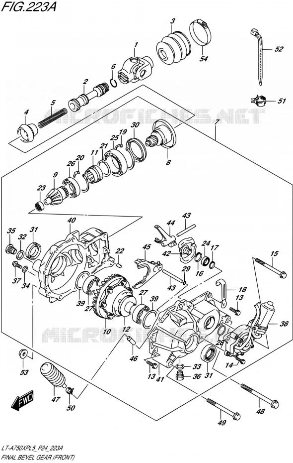 AANDRIJFAS (AVANT) Suzuki QUAD 750 KINGQUAD 2015  LT-A750XP L5 (P24)