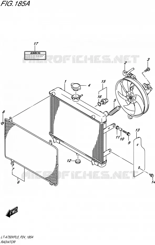 RADIATOR Suzuki QUAD 750 KINGQUAD 2015  LT-A750XP L5 (P24)