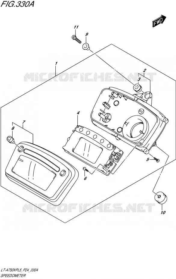 SNELHEIDSMETER Suzuki QUAD 750 KINGQUAD 2015  LT-A750XP L5 (P24)