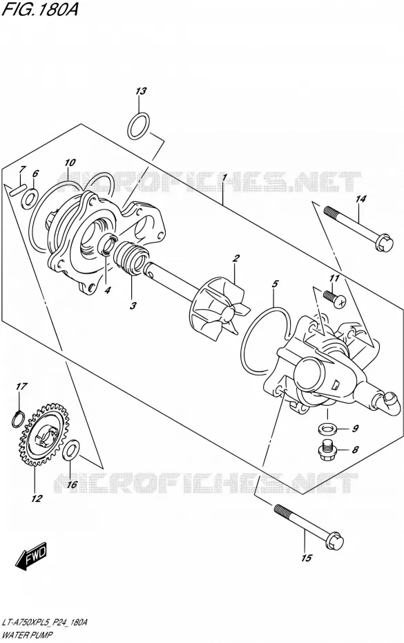 WATERPOMP Suzuki QUAD 750 KINGQUAD 2015  LT-A750XP L5 (P24)