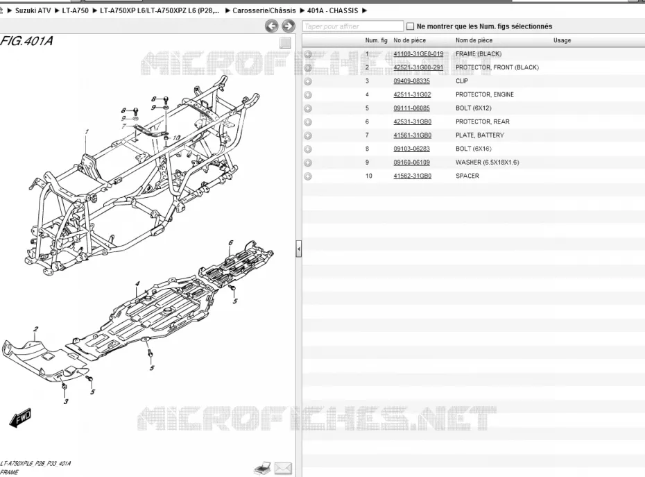 FRONT CALIPER Suzuki QUAD 750 KINGQUAD 2016  LT-A750XP L6/LT-A750XPZ L6 (P28,P33)