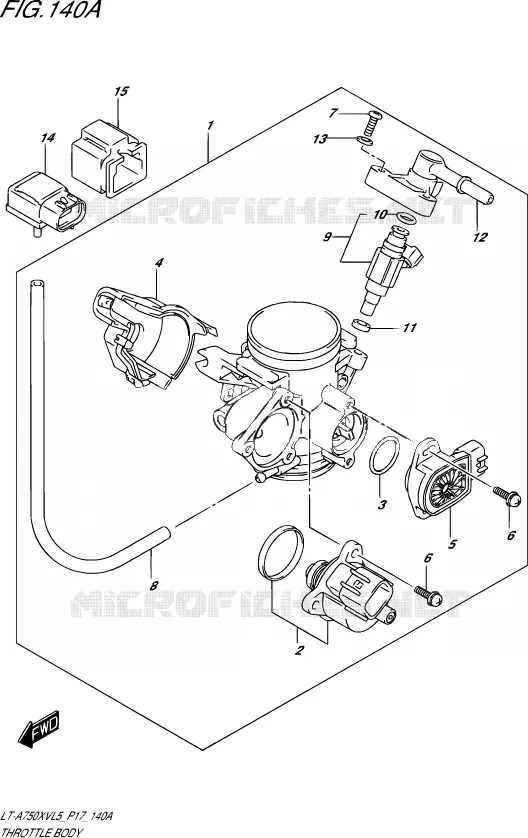 GASKLEPHUIS Suzuki QUAD 750 KINGQUAD 2015  LT-A750XV L5/LT-A750XZV L5 (P17)