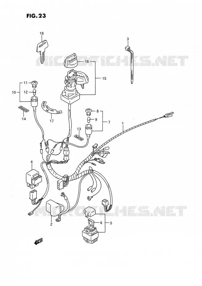 BEDRADING Suzuki QUAD 160 OZARK 1996  LT-F160 T (P02,P24)