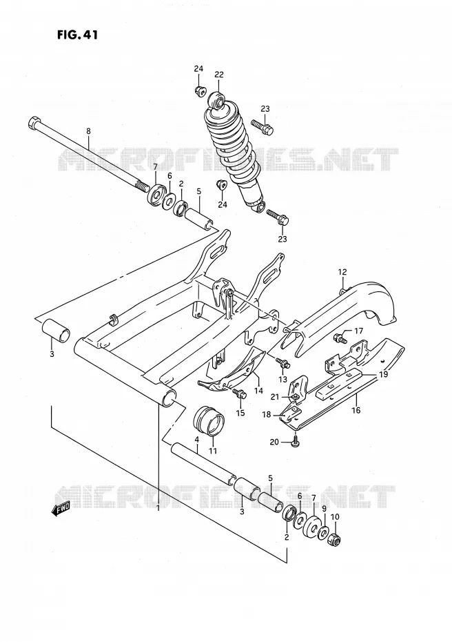 SWINGARM Suzuki QUAD 160 OZARK 1996  LT-F160 T (P02,P24)