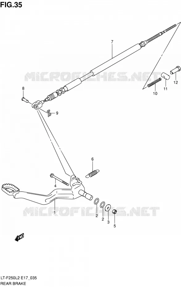 ACHTERREM Suzuki QUAD 250 OZARK 2012  LT-F250 L2 (E17,E24)