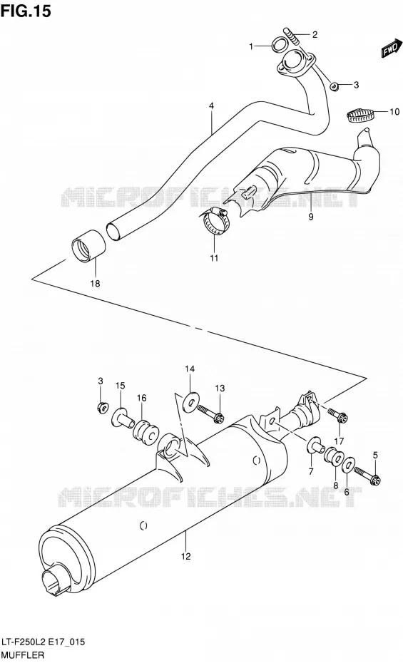 GELUIDDEMPER Suzuki QUAD 250 OZARK 2012  LT-F250 L2 (E17,E24)