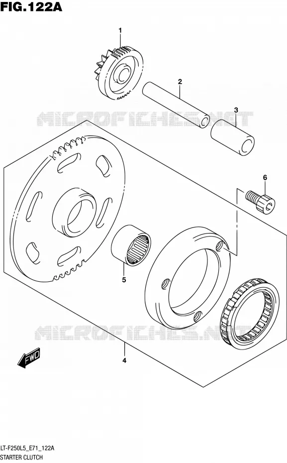 STARTMOTOR CLUTCH Suzuki QUAD 250 OZARK 2015  LT-F250 L5 (E71)
