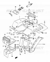 ACHTERSPATBORD voor Suzuki OZARK 250 1997