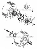 ACHTERWIEL voor Suzuki OZARK 250 1997