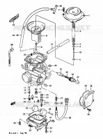 CARBURATOR voor Suzuki OZARK 250 1997