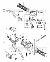 HANDGRIPS   LEVERS voor Suzuki OZARK 250 1997