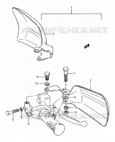 KNUCKLE COVERS (OPTIONNEL) voor Suzuki OZARK 250 1997