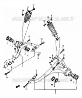 SCHOKDEMPER   VORKBEEN voor Suzuki OZARK 250 1997