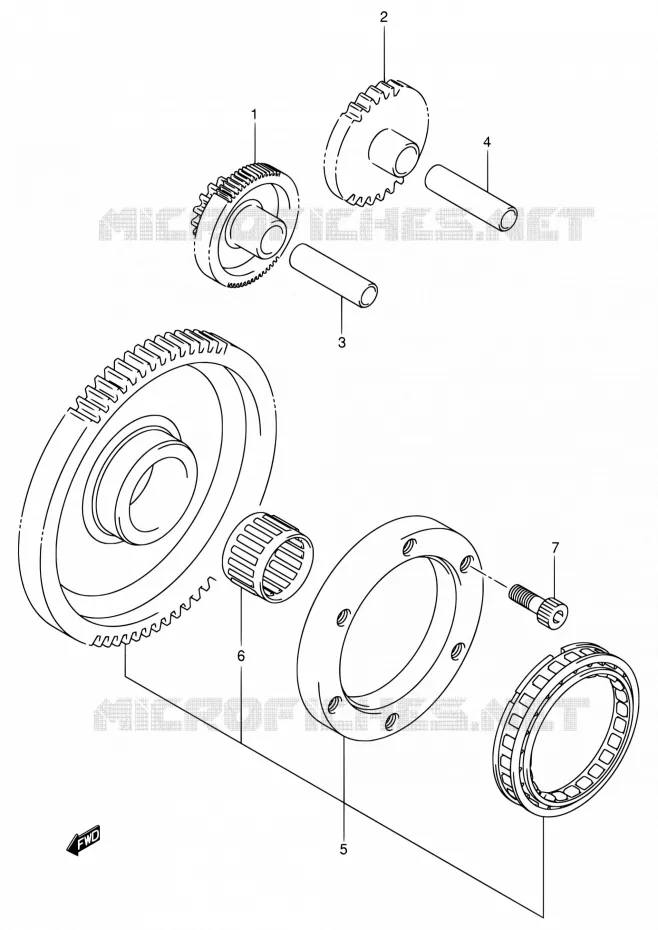 STARTMOTOR CLUTCH Suzuki QUAD 400 EIGER 2007  LT-F400F K7 (P17,P24)