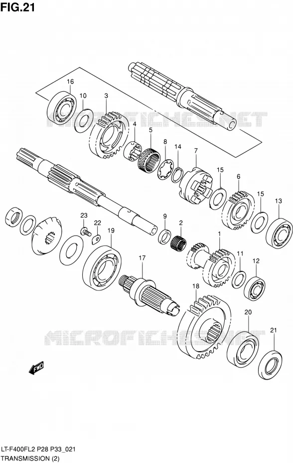 TRANSMISSION (2) Suzuki QUAD 400 KINGQUAD 2012  LT-F400F L2/LT-F400FZ L2 (P03,P28,P33)