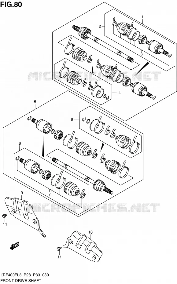 VOORAS Suzuki QUAD 400 KINGQUAD 2013  LT-F400F L3/LT-F400FZ L3 (P03,P28,P33)