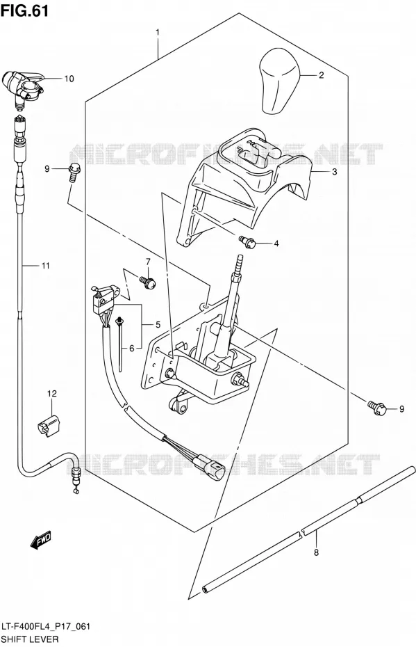 VERSNELLINGSPOOK (LT-F400FZL4 P17) Suzuki QUAD 400 KINGQUAD 2014  LT-F400F L4/LT-F400FZ L4 (P17)