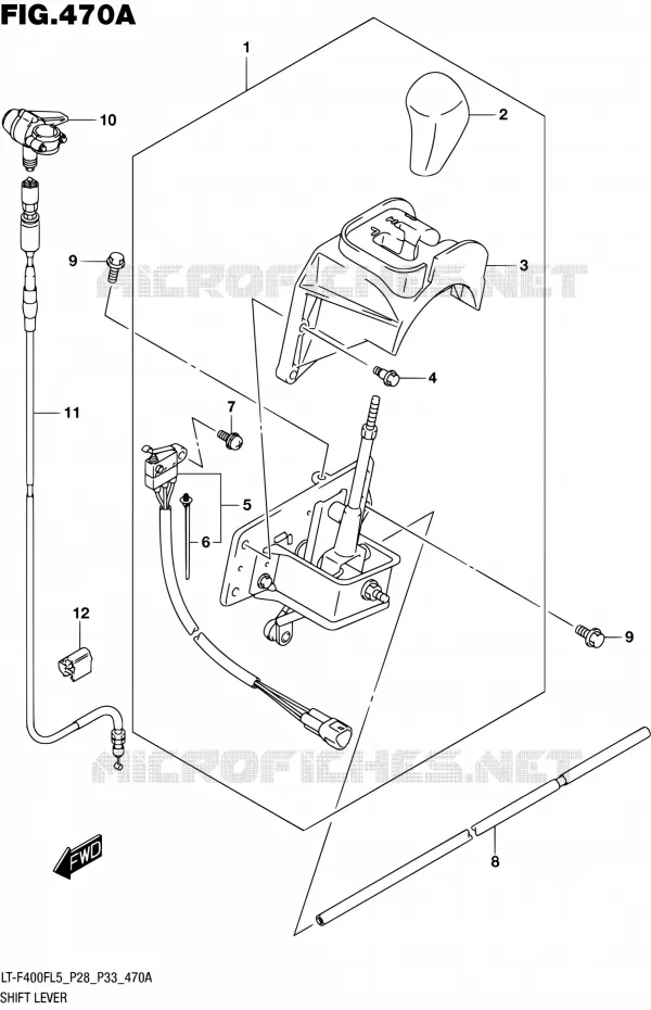 VERSNELLINGSPOOK (LT-F400FL5 P28) Suzuki QUAD 400 KINGQUAD 2015  LT-F400F L5/LT-F400FZ L5 (P03,P28,P33)