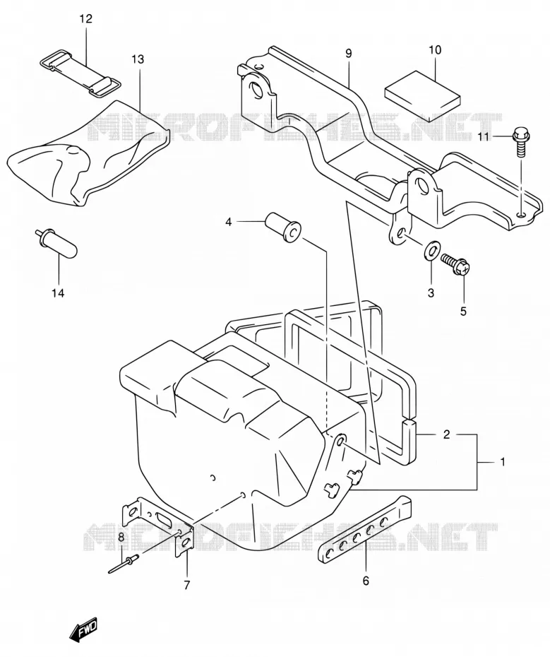 ACHTERDOOS Suzuki QUAD 400 EIGER 2007  LT-F400 K7 (P17,P24)