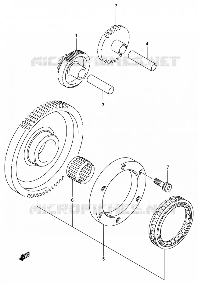 STARTMOTOR CLUTCH Suzuki QUAD 400 EIGER 2007  LT-F400 K7 (P17,P24)