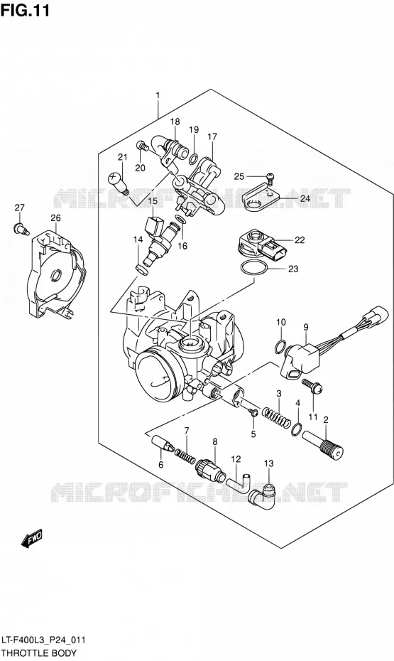 GASKLEPHUIS Suzuki QUAD 400 KINGQUAD 2013  LT-F400 L3 (P24)