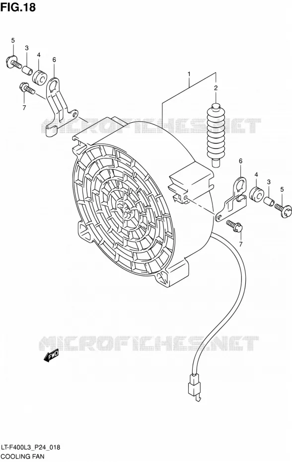 KOELVENTILATOR Suzuki QUAD 400 KINGQUAD 2013  LT-F400 L3 (P24)