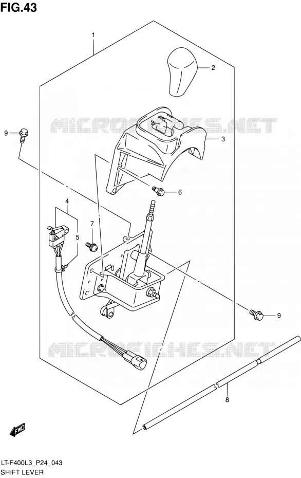VERSNELLINGSPOOK Suzuki QUAD 400 KINGQUAD 2013  LT-F400 L3 (P24)