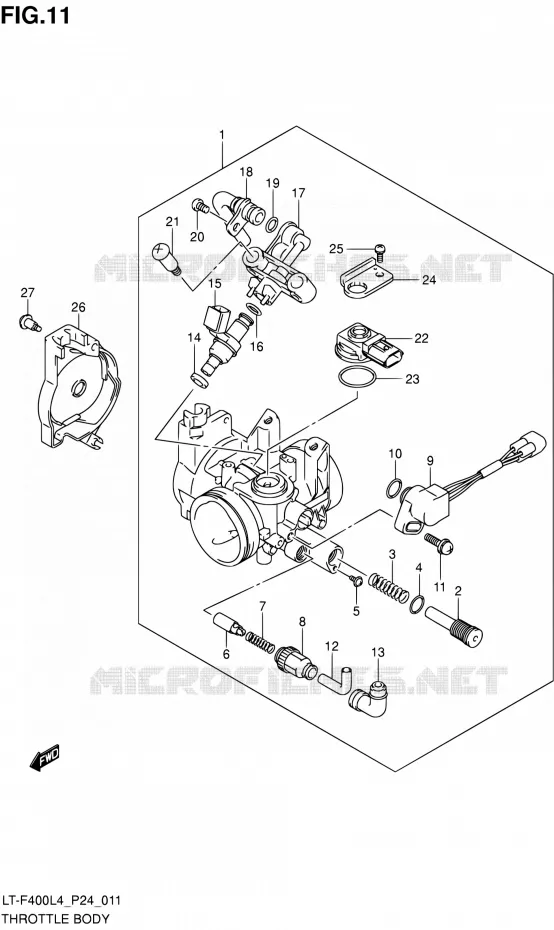 GASKLEPHUIS Suzuki QUAD 400 KINGQUAD 2014  LT-F400 L4 (P24)