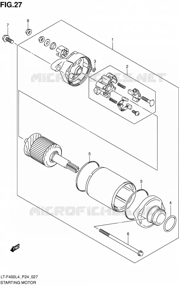 STARTMOTOR Suzuki QUAD 400 KINGQUAD 2014  LT-F400 L4 (P24)