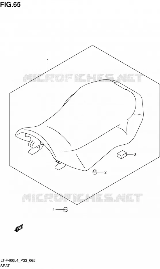 SEAT (LT-F400L4 P33) Suzuki QUAD 400 KINGQUAD 2014  LT-F400 L4/LT-F400Z L4 (P03,P28,P33)
