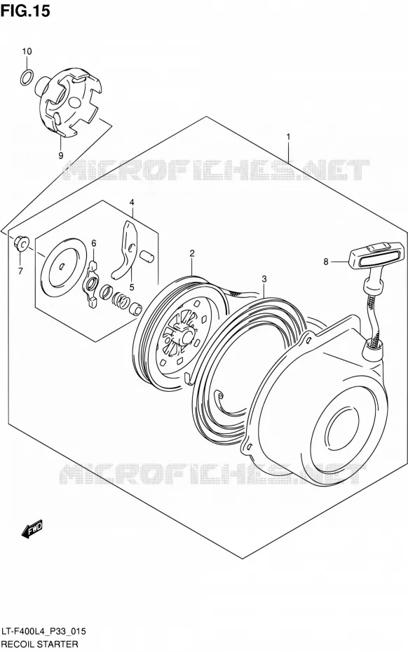 TERUGLOOPSTARTER Suzuki QUAD 400 KINGQUAD 2014  LT-F400 L4/LT-F400Z L4 (P03,P28,P33)