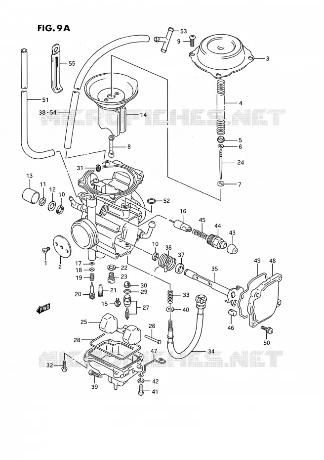 CARBURATOR (MODELE L/M/N/P/R/S) Suzuki QUAD 250 KINGQUAD 1995  LT-F4WD S (E02,E17,E24)