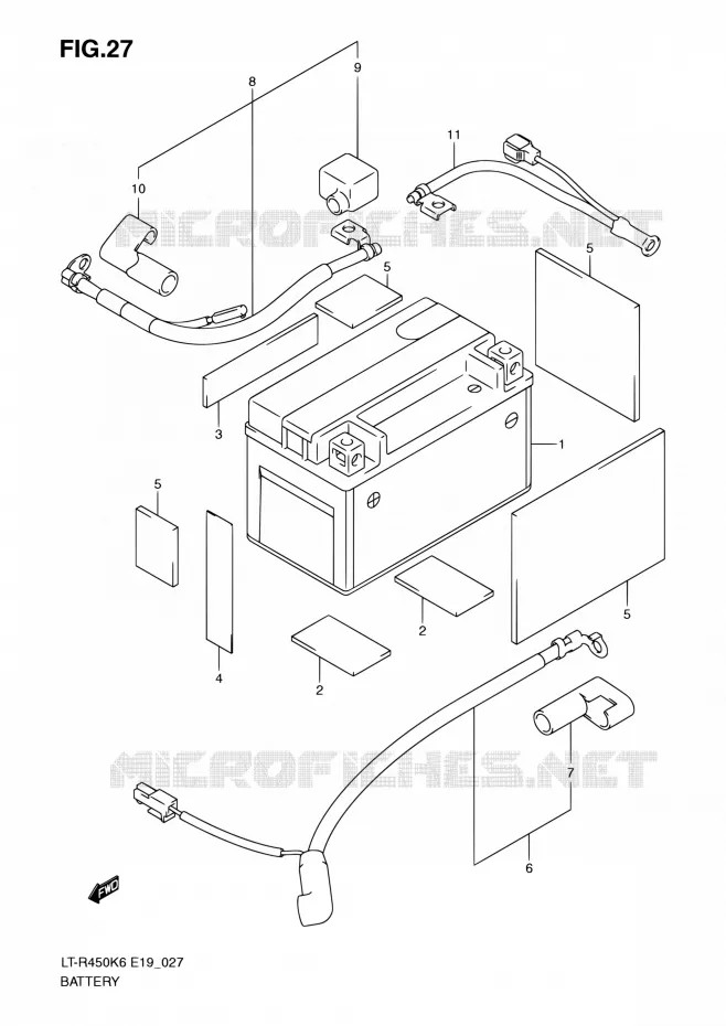 ACCU Suzuki QUAD 450 QUADRACER 2010  LT-R450 L0/LT-R450Z L0 (E19)