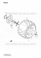 LINKERHAND ACHTERWIEL voor Suzuki QUADSPORT 400 2008