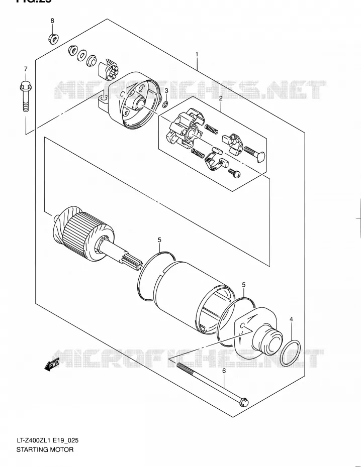 STARTMOTOR Suzuki QUAD 400 QUADSPORT 2011  LT-Z400 L1/LT-Z400Z L1 (E19)