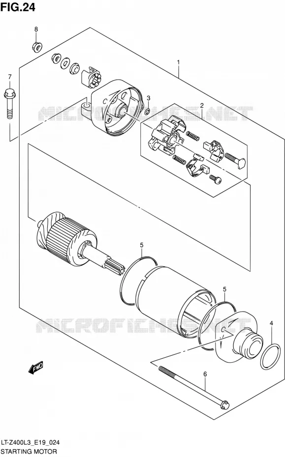 STARTMOTOR Suzuki QUAD 400 QUADSPORT 2013  LT-Z400 L3 (E19)