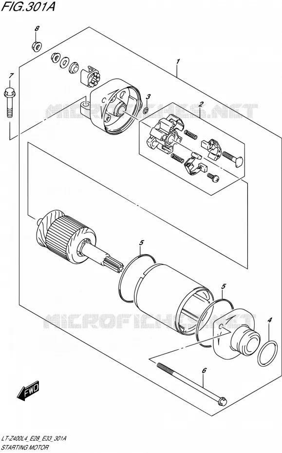 STARTMOTOR Suzuki QUAD 400 QUADSPORT 2014  LT-Z400 L4 (E03,E28,E33)